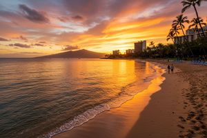 Aerial view of Ka'anapali Beach in Maui