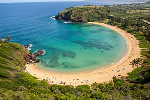 Aerial view of Kapalua Bay in Maui
