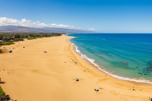 Aerial view of Makena Beach in Maui